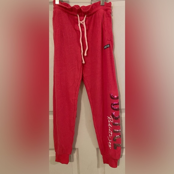 Justice Girls Waffle Jogger Size M10 - Picture 1 of 13